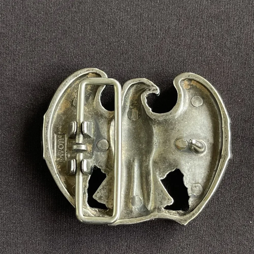 Avon Eagle Belt Buckle Patriotic American Silvertone Vintage‎ Avon Collectible
